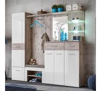 Ensemble Dressing "Gustavo IV" 210cm Naturel & Blanc
