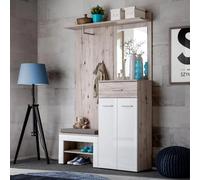 Ensemble Dressing Gustavo VIII 200cm Naturel & Blanc