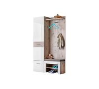 Ensemble Dressing "Gustavo X" 200cm Naturel & Blanc