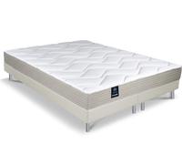 Ensemble dunlopillo gentiane mousse aérial 180/2x90x200 Blanc