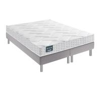 Ensemble dunlopillo gentiane mousse aérial 180/2x90x200 Blanc