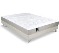 Ensemble dunlopillo gentleman latex 140x190 Blanc