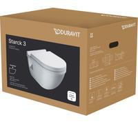 Ensemble Duravit Starck 3 SET : wc suspendu avec abattant à fermeture progressive, 370 x 540 x 405 mm, blanc, 42000900A1