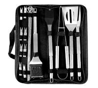 Ensemble d'ustensiles de barbecue, 20 pièces en acier inoxydable avec sacs de rangement, ensemble complet d'ustensiles de barbecue d'extérieur