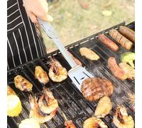 Ensemble d'ustensiles de barbecue 6 en 1, pliable, 14 pouces, comprenant une fourchette, une spatule, un couteau, une pince, de couleur verte