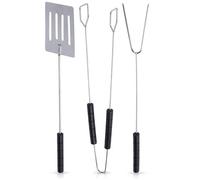 Ensemble d'ustensiles de barbecue - BBQ COLLECTION - 3 pièces - Spatule - Pinces - Fourchette - 38 cm