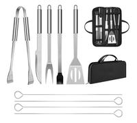 Ensemble d'ustensiles de barbecue en acier inoxydable, accessoires professionnels pour barbecue, outil de grillade avec sac de tra