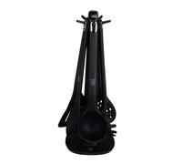 Berlinger Haus Ensemble D'ustensiles De Cuisine 6 Pièces Avec Support, Résistant À La Chaleur, Nylon Et Silicone, Noir-Rose Or, Sans Pfoa Et Plomb, Design Fonctionnel Et Élégant