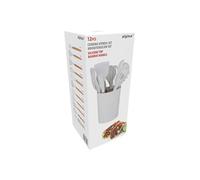 Ensemble d'ustensiles de cuisine Blanc Plastique H17.8xl12.3xL12.3cm