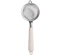 Ensemble d'ustensiles de cuisine en acier inoxydable avec silicone pour poignée, mélangeur, presse-purée, tamis pour la cuisson et la cuisson, outil lavable au lave-vaisselle pour contact alimentaire