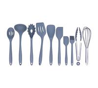 Ensemble d'ustensiles de cuisine, kit de cuillère à pelle en silicone, cuillère à spatule antiadhésive, ustensiles de cuisine pour la cuisine, 10 pièces/ensemble(gris)