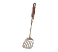 Ensemble d'ustensiles de cuisine professionnels en acier inoxydable 316L - Spatule ergonomique en bois - Spatule louche cuillère pour cuisson à haute température barbecue grill 39 x 7,5 cm (spatule