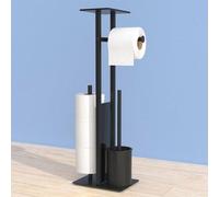 Ensemble élégant de porte-papier toilette 4 en 1 avec brosse et lingettes humides