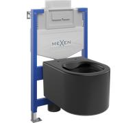 Ensemble encastré Mexen Felix XS-U + WC Sofia noir mat