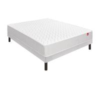 Ensemble Epeda DÉPAYSANT + Sommier Escale confort ferme+ Pieds 90x190 Ressorts