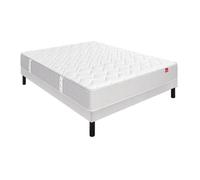Ensemble Epeda L'AILLEURS + Sommier Escale confort ferme+ Pieds 70x190 Ressorts