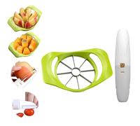 Ensemble éplucheur et trancheuse à pommes ; éplucheur de poire ; vide-pomme en acier inoxydable ; séparateur de pommes ; vide-pomme et trancheuse ; coupe-fruits ; trancheuse à fruits (8 lames)