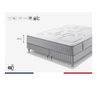 SIMMONS SW3 Ensemble 160 x 200 matelas + 2 sommiers - Ep. 25 cm - No Flip - Ressorts ensachés - Ferme - Fabriqué en France