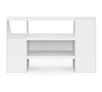 IDMarket - Ensemble étagère 2 Niveaux, Armoire 2 Portes et Armoire 1 Porte + 1 Niche sous Pente TOMI Blanc