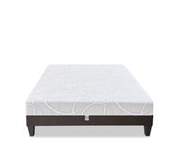 Ensemble Eupraxie 140x190 cm Matelas Mousse + Sommier Bois