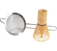 Ensemble Famanu Matcha : bol à thé et filtre - Ensemble pour la cérémonie du thé japonaise, avec cuillère en bambou
