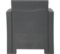 Ensemble fauteuil et table Bolero en osier gris
