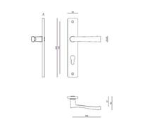 Ensemble FLEX entr.195 mm Chrome satin Clé i - 206336