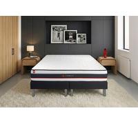 Ensemble FORM 160 x 200 cm Sommier NOIR - 19cm - Mousse - Tonique - Soutien Trs ferme
