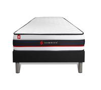 Ensemble FORM 90 x 200 cm Sommier Kit NOIR - 19cm - Mousse - Tonique - Sommier kit Noir