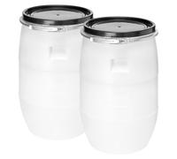 Ensemble Garronda, 2 seaux de 60 litres, col large, en HDPE. Seaux de récupération d'eau de pluie pour jardin. Seaux de 60 litres, bidons, réservoirs d'eau, récipients universels, bidons pour aliments