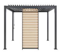 Pergola bioclimatique GAYA - Structure en aluminium et en Acier - 290x290xH240 cm - Gris