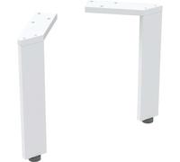 Ensemble Geberit Pieds, 2 pièces, réglables en hauteur, 22,5 - 23,3cm, 502.330.01.1, Couleur: blanc / revêtement par poudre mat