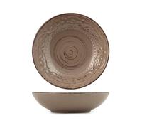 Ensemble H&H Nouveau Courtyard 6 Assiettes Creuses Marron, 20 Cm
