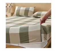 Ensemble housse de matelas futon à carreaux - Drap-housse anti-poussière pour grand lit/lit simple - Style japonais 150 x 200 cm - Housse douce et facile à nettoyer