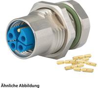 ENSEMBLE HUMMEL comprenant : connecteurs M12 pour alimentation, connecteur pour appareil, outil de sertissage droit, codage K, nombre de pôles 4+PE, prise femelle / broche PE