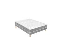 Ensemble hydros mousse hr 35 kg/m3 + sommier base ferme 160x200 avec 2 sommiers