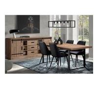Ensemble Industriel Buffet + Table 200cm Piètement U - CEDRA - ALTOBUY Marron G