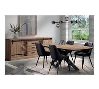 Ensemble Industriel Buffet + Table Ovale 200cm - CEDRA - ALTOBUY Marron G