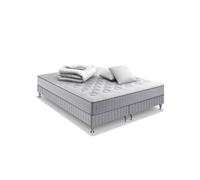 Ensemble INITIAL couchage 160x200 - SIMMONS - ressorts ensachés, ferme, H23 ,sommier + Couette + 2 Oreillers