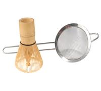 Ensemble japonais en bambou, comprenant un tamis à matcha et une cuillère à thé, 2 pièces