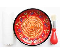 Ensemble Josko d'assiettes à râper pour l'été - Assiette à râper en céramique, modèle méditerranéen, couleur Bleu Clair, râpe à ail et gingembre, compatible lave-vaisselle