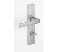 Ensemble KAZA - Plaque 190x42 mm - Entraxe de fixation 165mm - Argent - 1364/6329 CONDAMNATION