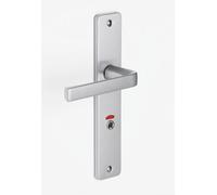 Ensemble KAZA - Plaque 220 x 42 mm - Entraxe de fixation 195 mm - Argent - 1364/6331 CONDAMNATION