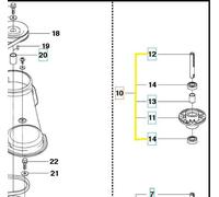 Ensemble lame de coupe et carter de disque Husqvarna R418 TS AWD P524 P524 R400 576899002