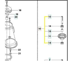 Ensemble lame de coupe et carter de disque Husqvarna R418 TS AWD P524 P524 R400 576899002