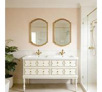 Ensemble lavabo en grès fritté à poser, ensemble meuble-lavabo de salle de bains, ensemble de meubles de salle de bains modernes, avec trou pour robinetterie, blanc, 130 × 55 cm /SJLSB/