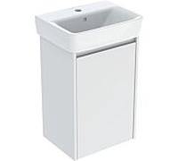 Geberit Renova Plan ensemble lave-mains avec meuble sous lavabo, 1 porte, 45x69,7x34cm, 504.034.00.1, Couleur: blanc / laqué satiné