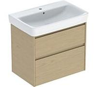 Geberit Ensemble lavabo Renova Plan 504.037.PS.1 2 tiroirs 75 cm Chêne naturel structure mélaminé