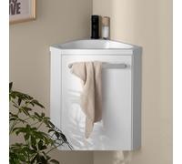 Ensemble lave-mains d'angle suspendu avec robinet noir