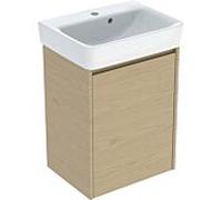 Ensemble lave-mains Geberit Renova Plan 50 cm (504035PS1) Lave-mains avec meuble, naturel/structure en bois mélaminé